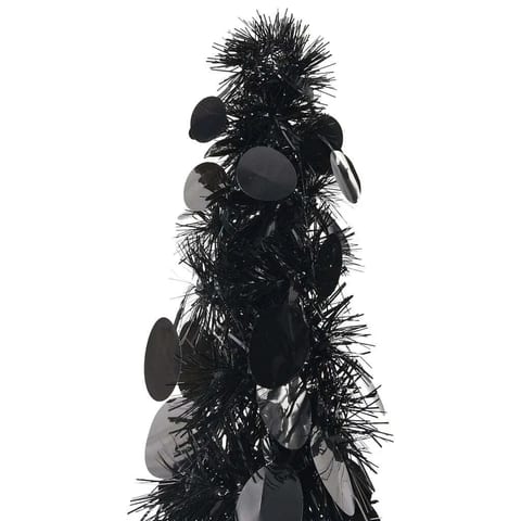W2B VidaXL Pre-Lit Black PET Medium Pop-up Christmas Tree 180cm High Quality