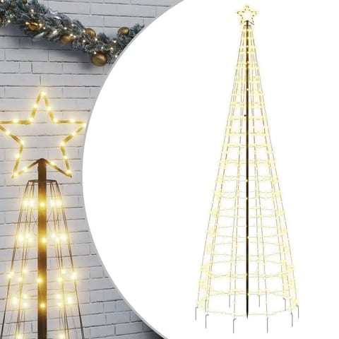 W2B VidaXL High Quality Artificial Christmas Tree 118.1 in Led Warm White Dark