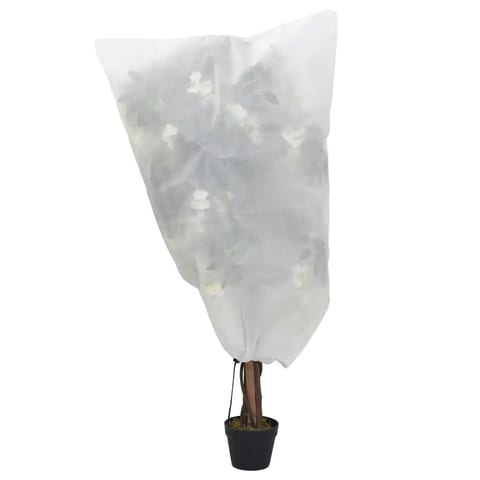 W2B VidaXL Outdoor Fleece Plant Cover Set of 4 White