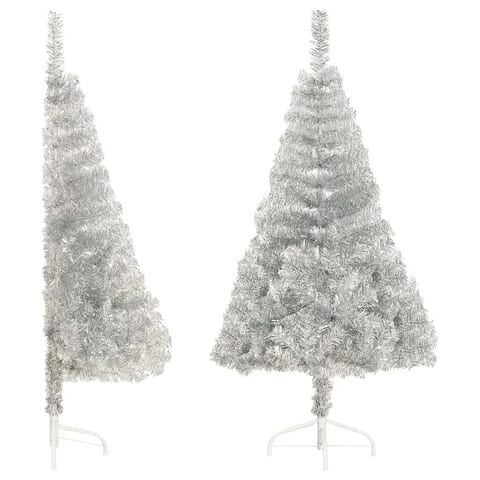 W2B VidaXL Luxury Large 180 cm Silver PET Artificial Christmas Tree Standing