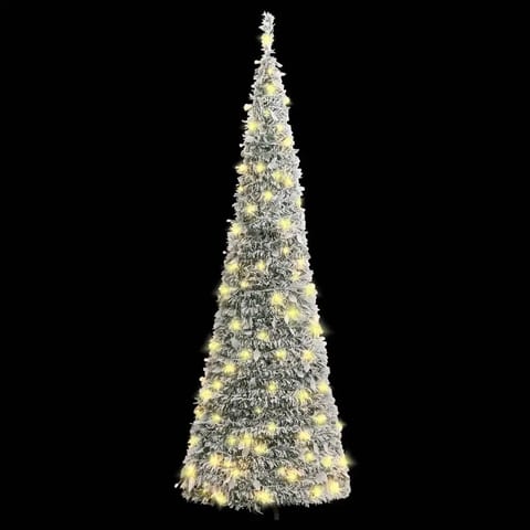 W2B VidaXL Customizable 59-inch Artificial Christmas Tree Green White PVC