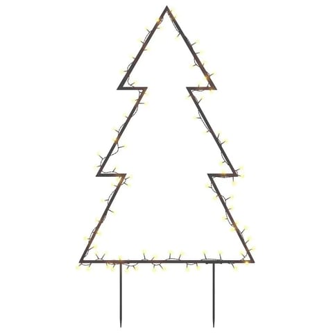 W2B VidaXL Warm White Christmas Light Decoration Medium Black Iron for