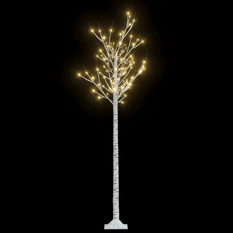 W2B VidaXL 5.9 ft White Plastic Modern Pre-Lit Christmas Tree High Quality