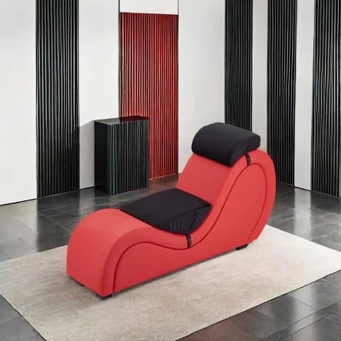 165cm Faux Echo Leather Yoga Chaise Lounge Ergonomic Design Meditation Chair