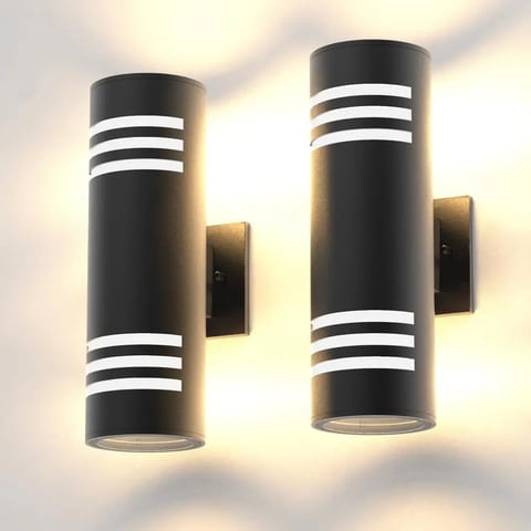 2 PCS Exterior Porch Lights Real Estate IP65 Cylinder up and Down Lighting Led