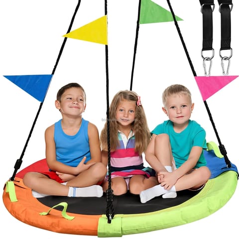 ZOSHINE 48'' Great Capacity Outdoor Patio Swing Garden Playground Spider Web
