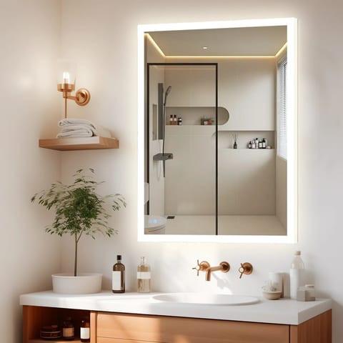 Rectangle Frameless Smart Bath Led Mirror Bathroom