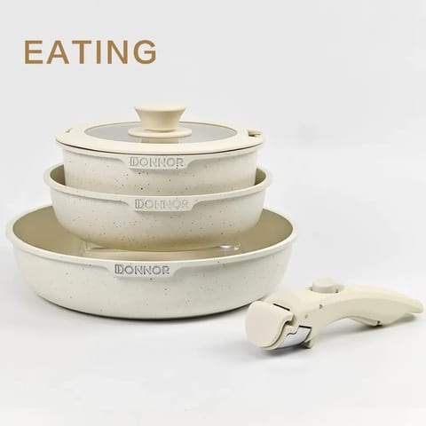 USA Wearhouse Delivery in 6 Days Ceramic Coating 5pcs Cookware Sets Non Stick
