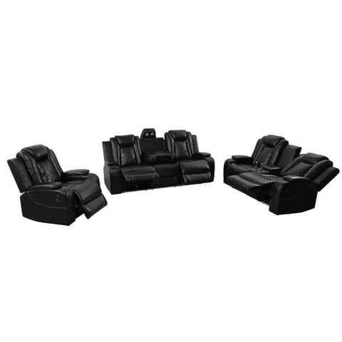 High Quality 3-Seater Electric Recliner Sectional Sofa Set Genuine Leather with