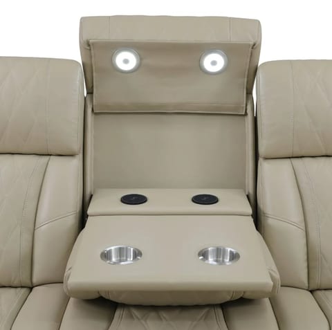 Living Room Hotel Convertible Leather Sectional Sofa Set with U-Shape Recliner