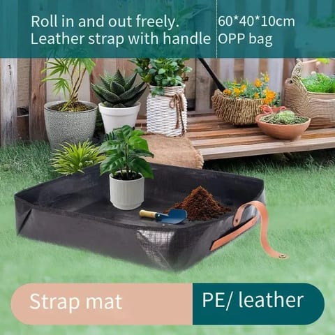 1pcs Foldable Black Gardening Mat Garden Balcony Planter Planting Planting Soil