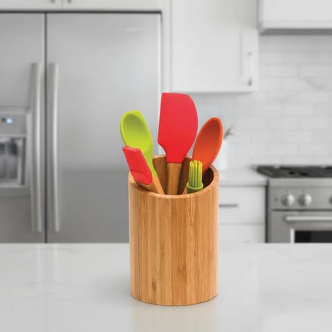 LUMINA International 8827 Eco-Friendly Bamboo Wood Garage Tool Holder Party