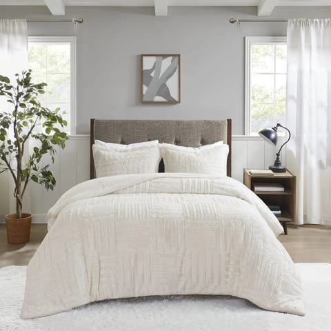 Eco-friendly Geometric Thick Protective Warm Winter Bedding Sets Twin/Twin