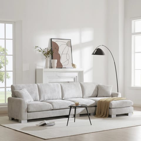 96 56" Modern Cloud Sectional Sofa with Oversized Chaise for Living