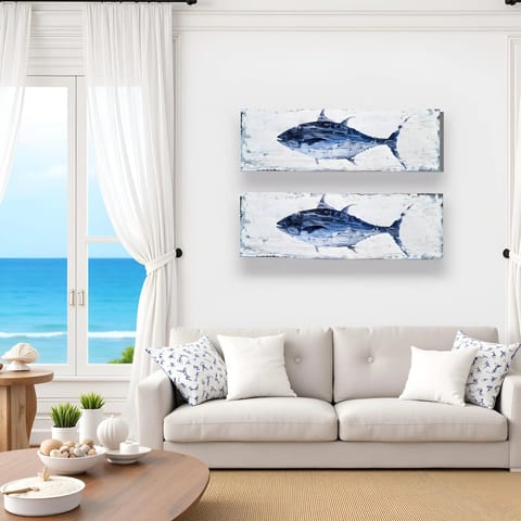 Large Wall Paintings Modern Acrylic Art Tuna Fish Oil Paintings for Home Wall