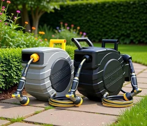 1/2 Automatic Retractable Garden Hose Reel Wall Mounted Water Hose Pipe for