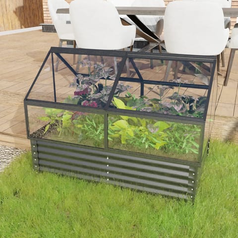 Large Greenhouse and Raised Flower Bed for Outdoors Plant Vegetable Box 68.7" X