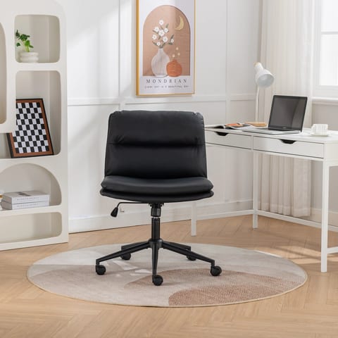 Bizerte Modern PU Adjustable Swivel Criss-Cross Chair Wide Seat Executive