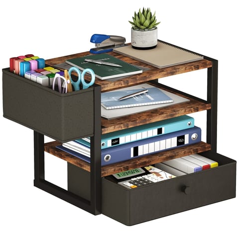 Desk Storage File Holder Metal Desk Organizers and Accessories Office Desk