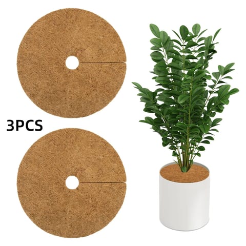 Coconut Fibers Plant Protector Mat,Tree Mulch Ring 14 Inch Natural Coconut