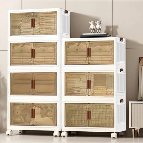 Multi layer mobile storage cabinets are used for storing clothes books toys and
