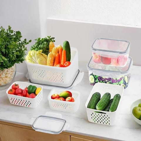 Sealed Storage Container Detachable Filter for Refrigerator Storage Box