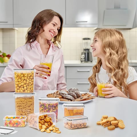 12pcs Kitchen Crisper Set Food Grade PP Storage Box Transparent Plastic sealed