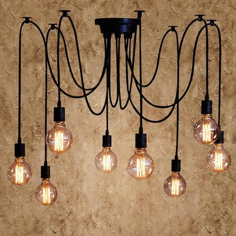 Retro Spider Chandelier Multi-Head Scattered Design Ceiling Pendant Light
