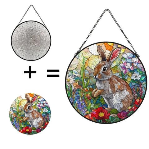 Dolphin Pair Stained Glass Suncatcher Pendant Ocean