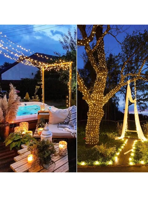 Solar Powered LED String Lights,22m200 LED, 8 Functions Button Control