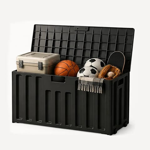 Foldable storage box with lid stackable practical box with handle large