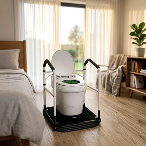 Odorless Waterless Toilet RV Dry Flush Technology Leak Proof Portable Toilet
