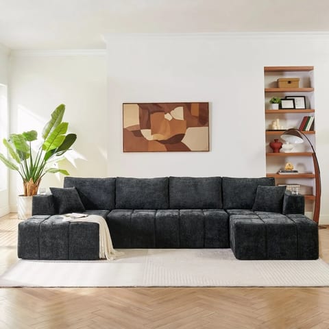 Spot Skeleton-free U-shaped Chenille Modular Cloud Sofa Sofa Combination
