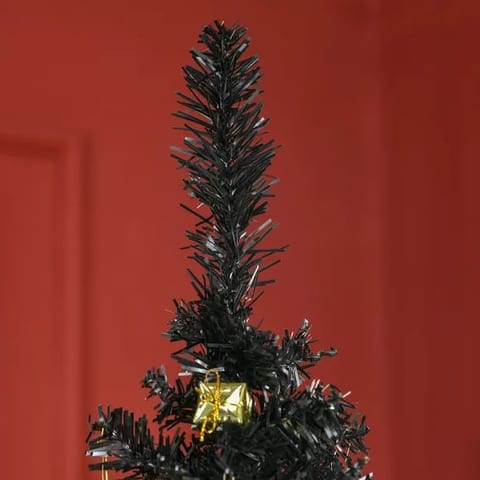 6 Ft Artificial Pencil Christmas Tree, Slim Xmas Tree With 390 Realistic Branch