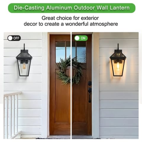 Modern Outdoor Waterproof Wall Lights Support Many Types Of Bulb-2 Packs