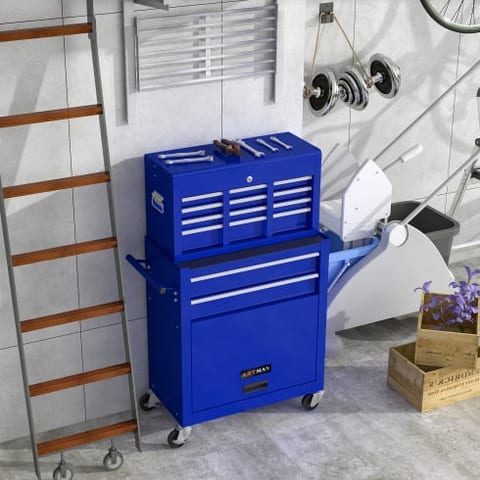 High Capacity Rolling Tool Chest With Wheels And Drawers, 8-Drawer Tool Storage