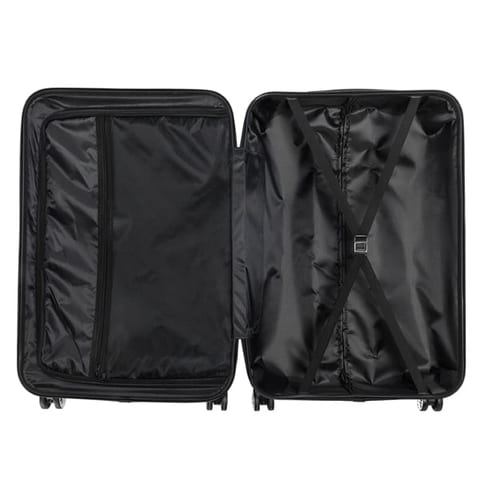 3-in-1 ABS Trolley Case 20 Inches-24 Inches-28 Inches Black
