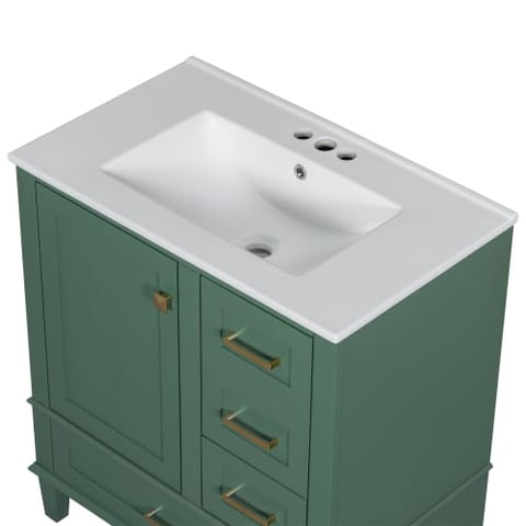 30 Bathroom Vanity , Modern Bathroom Cabinet With Sink Combo Set, Bathroom