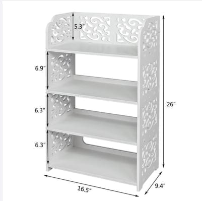 Wood Plastic Panel-4 Layer Carved Shoe Rack