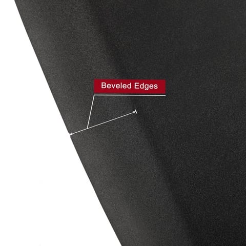 Outer Square Inner Circle 3ft X4.5ft X1-2in PVC NBR Black Salon Mat