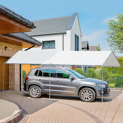 Outsunny 10x20 Carport Heavy Duty Galvanized Car Canopy With Included Anchor
