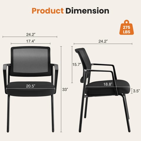 Mesh Backrest Stacked Armchair
