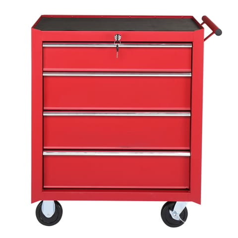 Single Bottom Cabinet With 4 Draws, Steel Maintenance Tool Cart