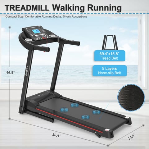 Fitshow App Home Foldable Treadmill With Incline, Folding Treadmill For Home