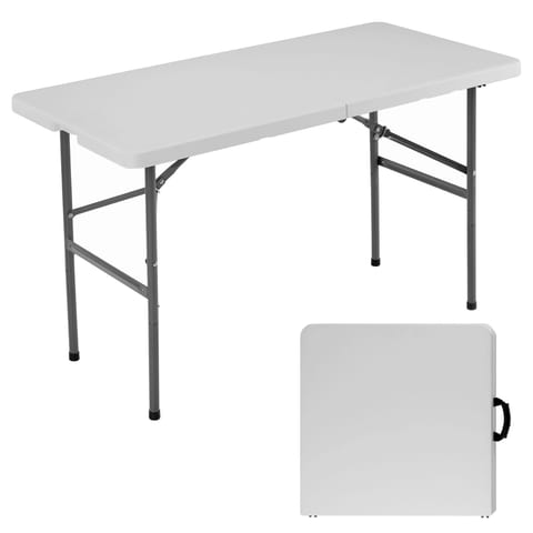Folding Table Outdoor Indoor Heavy Duty Portable Table With Carrying Handle For