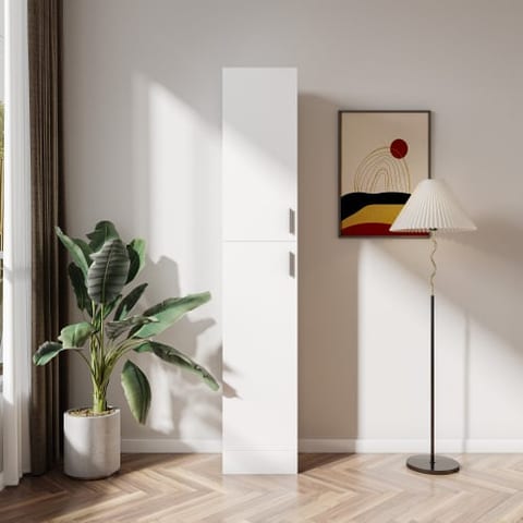 Freestanding Cabinet With Inadjustable Shelves And Two Doors For Kitchen