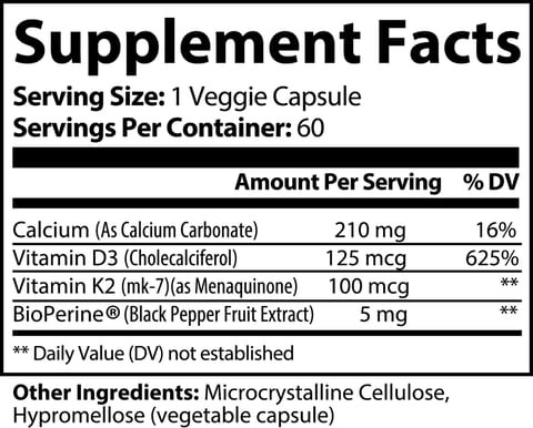 Bone And Heart Support With Vitamin K2 And D3