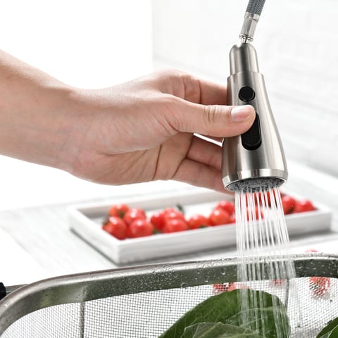 Single Handle High Pull Out Kitchen Faucet, Single-stage Stainless Steel
