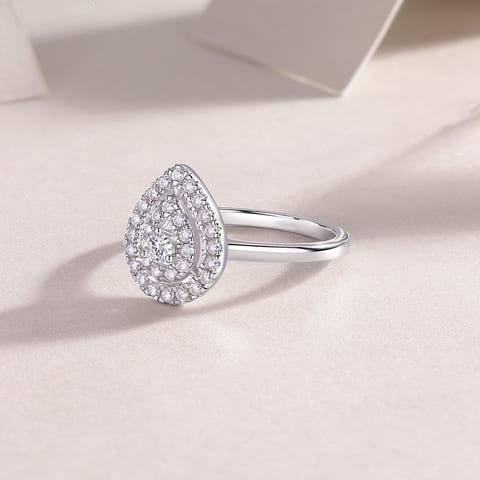 1Set Of Large Diamond Rings Luxury Fashion Set With Moissanite Silver Rings