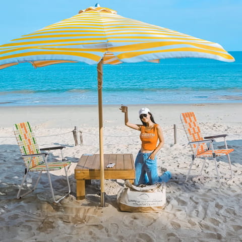 2pcs, Folding Beach Chairs